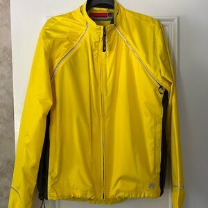 Novara cycling full zip vented all weather convertible yellow jacket